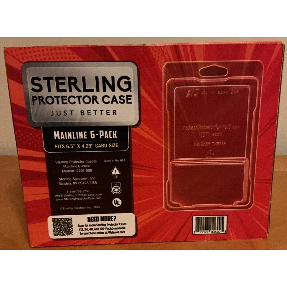 Sterling Protector Case Mainline 6 Pack Gift Box for Hot Wheels & Matchbox Basic